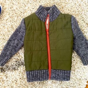 Boy’s knit and fleece jacket 12 mo